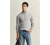 GANT Herren Zopfstrick Troyer aus Baumwolle (XL) Grau MELANGE