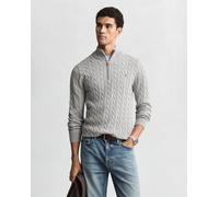 GANT Herren Zopfstrick Troyer aus Baumwolle (XXXL) Grau MELANGE