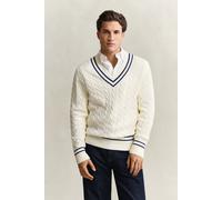GANT - Zopfstrick V-Neck Pullover aus Baumwolle - Gr. - XXXL