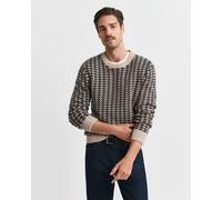 GANT Herren Zweifarbiger Rundhalspullover mit Struktur (XXXL) DARK CHARCOAL MELANGE