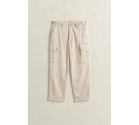 GANT Relaxed Fit Herringbone Cargo Pants Creamed White Weiß W36