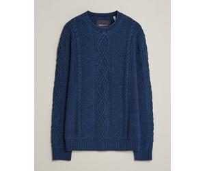 GANT Indigo Aran Knitted Sweater Rich Navy Blau L