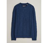 GANT Indigo Aran Knitted Sweater Rich Navy Blau M