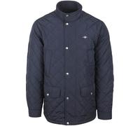 Steppjacke GANT, Damen, Gr. M, blau (ev. blau), Web, Obermaterial: 100% Polyester, unifarben, regular fit hüftbedeckend, 1-Knopf-Manschette mit Schlitz, Jacken Steppjacke, mit Stehkragen (15418124-M)