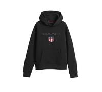 GANT Jungen Sweatshirt - Teen Boys SHIELD Hoodie, Kapuzen-Pullover, Logo, uni 122/128 Schwarz