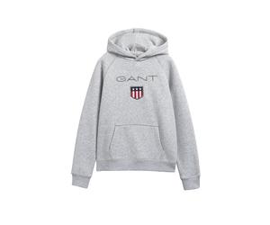 GANT Jungen Sweatshirt - Teen Boys SHIELD Hoodie, Kapuzen-Pullover, Logo, uni Grau 146/152