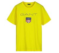 GANT Jungen T-Shirt - Teen Boys SHIELD Logo, Kurzarm, Rundhals, Baumwolle, uni Gelb (Sun Yellow) 170