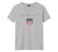 GANT Jungen T-Shirt - Teen Boys SHIELD Logo, Kurzarm, Rundhals, Baumwolle, uni Grau / 170 170 Grau