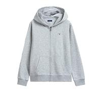 GANT Jungen Sweatjacke - Teen Boys THE ORIGINAL FULL ZIP SWEAT HOODIE, Kapuze, grau, 134/140 Grau