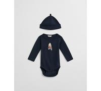 GANT Kinder Body und Beanie mit Hunde-Print (62) EVENING Blau