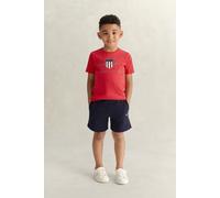 GANT Kinder Boys Archive Shield Set mit T-Shirt und Sweatshorts (80) ROSE Rot