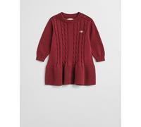 GANT Kinder Girls Zopfstrick Kleid aus Baumwolle (68) PLUMPED Rot
