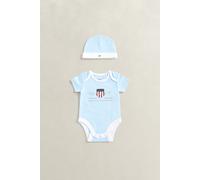 GANT Kinder Set mit Strampler und Mütze (62) SKY Blau