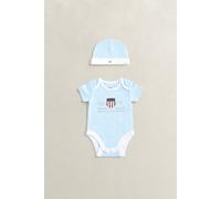 GANT Kinder Set mit Strampler und Mütze (68) SKY Blau