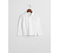 GANT Kinder Shield Langarm Piqué Poloshirt (110/116) Weiß