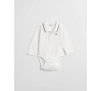 GANT Kinder Shield Piqué Langarm-Body (62) Weiß