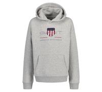 GANT Kinder Sweatshirt - ARCHIVE SHIELD HOODIE, Kapuzen-Pullover, Logo, uni 134/140 Grau