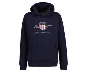 GANT Kinder Sweatshirt - ARCHIVE SHIELD HOODIE, Kapuzen-Pullover, Logo, uni Blau 134/140