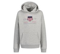 GANT Kinder Sweatshirt - ARCHIVE SHIELD HOODIE, Kapuzen-Pullover, Logo, uni Grau 134/140