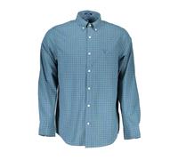 GANT Klassik Langarmhemd Blau Weiß - Größe: S