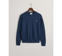 GANT - Klassischer Rundhalspullover aus Baumwolle dk jeansblue melange - Gr. - XL