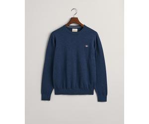 GANT - Klassischer Rundhalspullover aus Baumwolle dk jeansblue melange - Gr. - XL