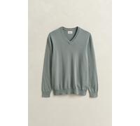 GANT - Klassischer V-Neck Pullover aus Baumwolle ceramic grey - Gr. - M