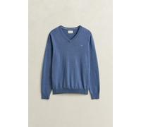 GANT - Klassischer V-Neck Pullover aus Baumwolle denim blue melange - Gr. - XXL