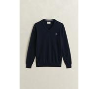 GANT - Klassischer V-Neck Pullover aus Baumwolle evening blue - Gr. - XXXL