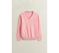 GANT - Klassischer V-Neck Pullover aus Baumwolle pink blush melange - Gr. - L