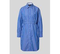 Gant Knielanges Hemdblusenkleid mit Bindegürtel in Royal, Größe 44