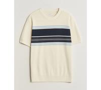 Gant Knitted Striped T-shirt Cream Weiß L