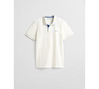 Gant Herren REG Contrast Pique SS Rugger Polohemd, Eggshell, Standard