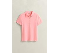 GANT Damen Kontrast Piqué Poloshirt LILLY – Slim Fit, Label-Stitching – Hellrosa Größe L