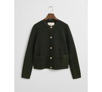 GANT - Kontrast Strickjacke dark moss green - Gr. - M