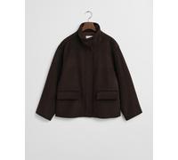 Gant Damen Jacke mit Wolle Relaxed Fit, braun, Gr. S