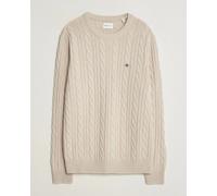 Gant Lambswool Cable Crew Neck Clay Beige Beige L