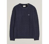 Gant Lambswool Cable Crew Neck Evening Blue Blau S