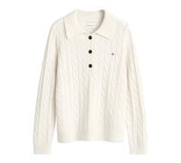 Gant - Lambswool Cable Polo - - Tops - Herren - Beige - XL