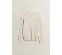GANT - Lambswool Zopfstrick Rundhalspullover CLAY BEIGE - Gr. - XXL