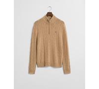 GANT - Lambswool Zopfstrick Troyer khaki melange - Gr. - XXXL