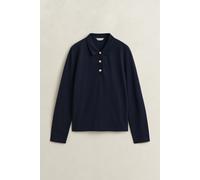 GANT - Langärmliges Piqué-Poloshirt evening blue - Gr. - M