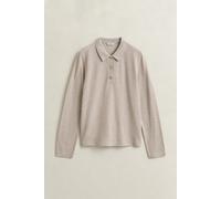 GANT - Langärmliges Piqué-Poloshirt light beige melange - Gr. - XL