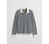 Gant Damen Poloshirt aus Baumwolle und Modal langarm, creme, Gr. L