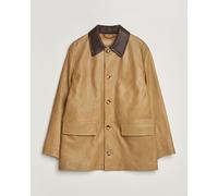 GANT Leather Decker Jacket Warm Khaki Beige L