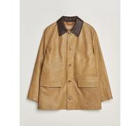 GANT Leather Decker Jacket Warm Khaki Beige M