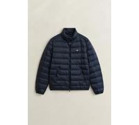 Steppjacke GANT "LIGHT DOWN JACKET", Herren, Gr. L, evening blau, Web, Obermaterial: 100% Polyester. Futter: 100% Polyester. Wattierung: 90% Daunen, 10% Federn, unifarben, regular fit normal, Rundhals