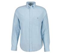 GANT Herrenhemd Cotton Linen Shirt – Regular Fit, Leinen-Baumwoll-Mix, Hellblau, Gr. M