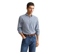 GANT Herren Gingham Hemd aus Leinenmix (XL) VINTAGE Blau