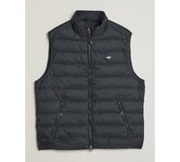 Steppweste GANT "LIGHT DOWN VEST", Herren, Gr. S, schwarz, Web, Obermaterial: 100% Polyester. Futter: 100% Polyester. Wattierung: 90% Daunen, 10% Federn, unifarben, regular fit normal, Rundhals, Weste